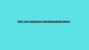 lijst met telegram-databasegebruikers