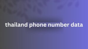 thailand phone number data