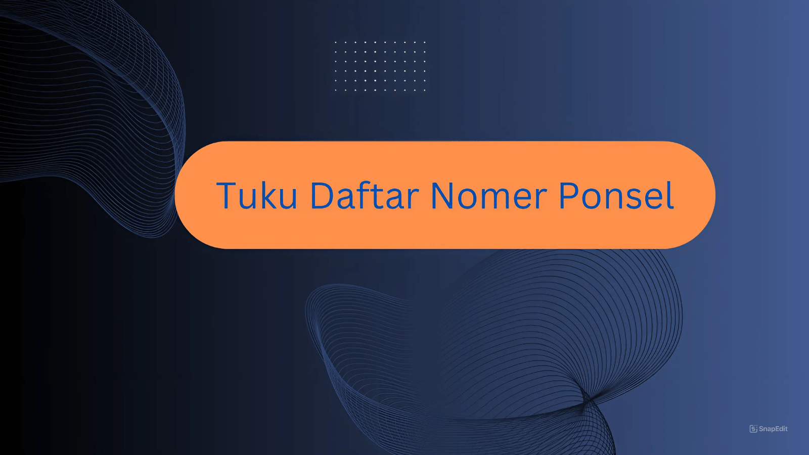 Tuku Daftar Nomer Ponsel