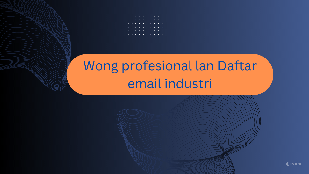 Wong profesional lan Daftar email industri