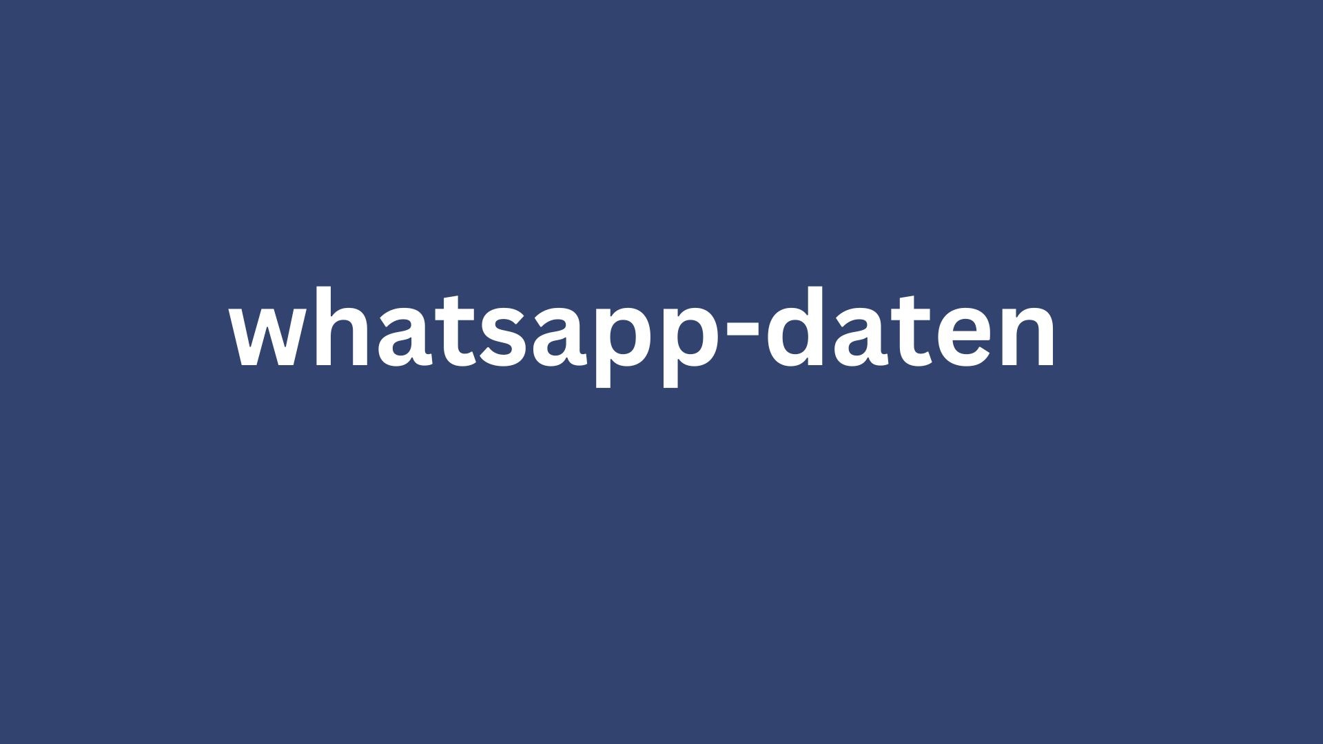 whatsapp-daten