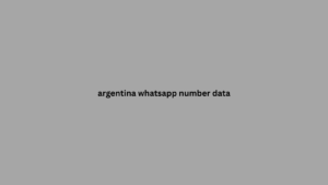 argentina whatsapp number data 